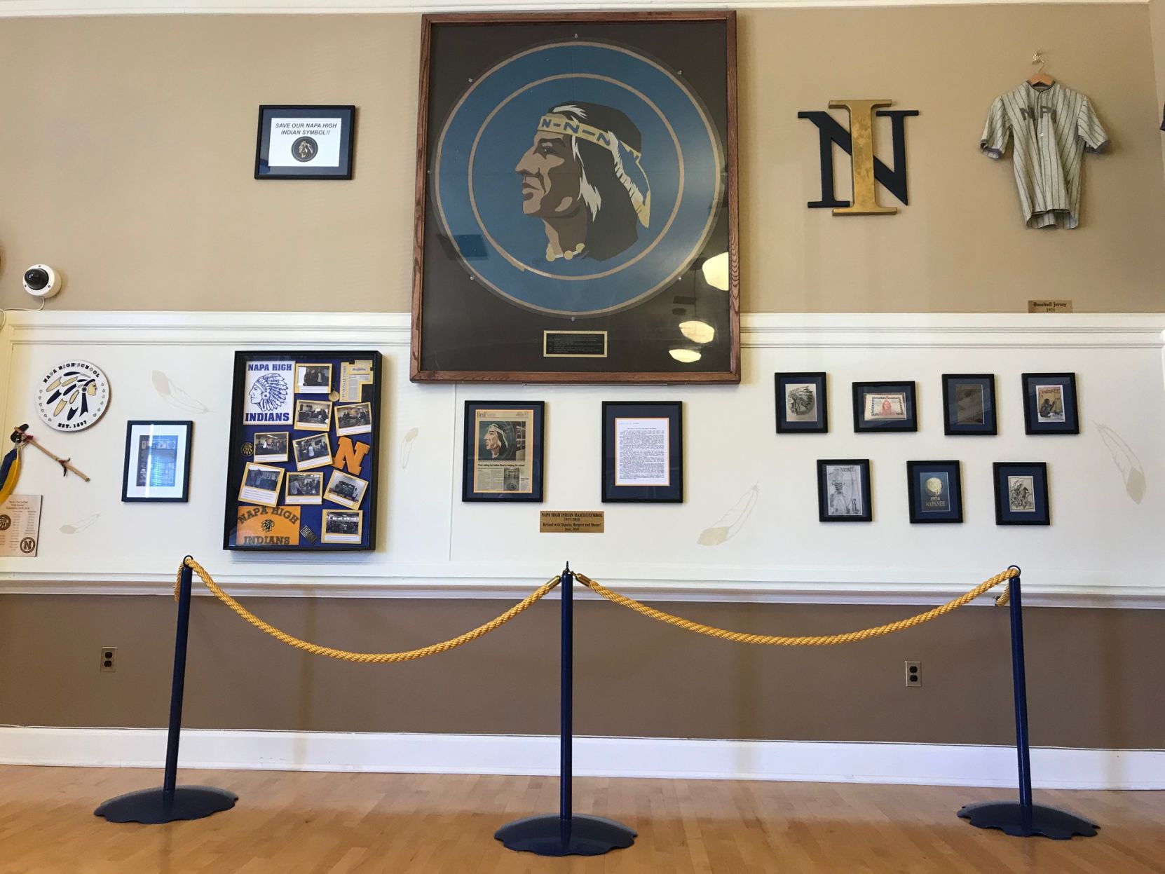 The original Napa High School Indian crest